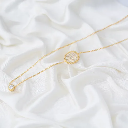 Bright Sun And Mini CZ 925 Sterling Silver Pendant