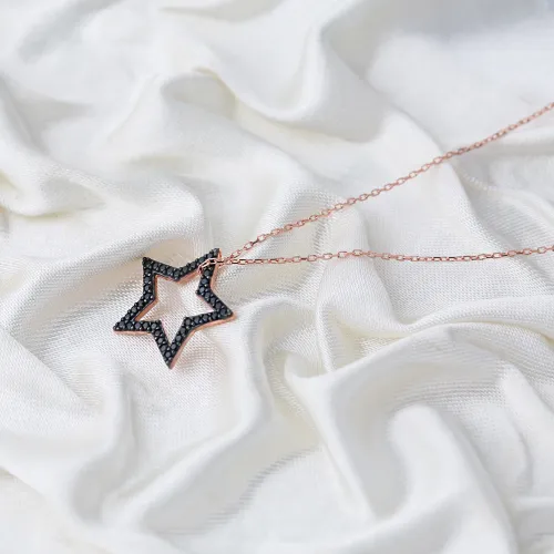 Star Black CZ 925 Sterling Silver Pendant Star Black CZ 925 Sterling Silver Pendant