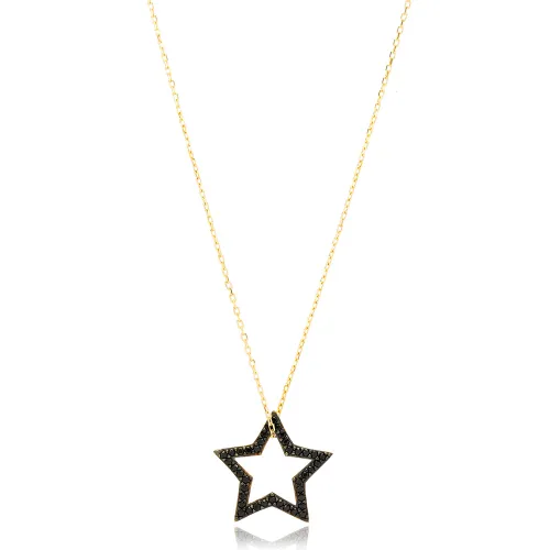 Star Black CZ 925 Sterling Silver Pendant