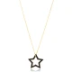 Star Black CZ 925 Sterling Silver Pendant