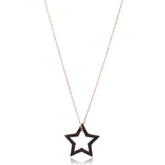 Star Black CZ 925 Sterling Silver Pendant