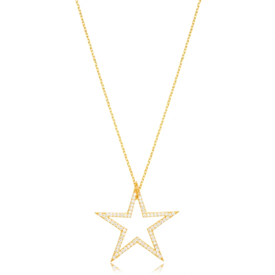 Handcrafted Star CZ 925 Sterling Silver Pendant