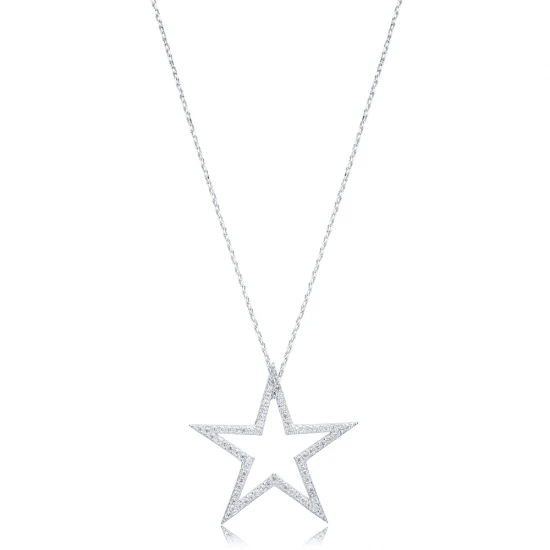 Handcrafted Star CZ 925 Sterling Silver Pendant