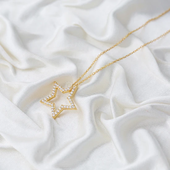 Sophisticated Star CZ 925 Sterling Silver Pendant