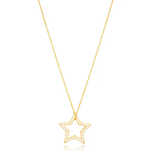 Sophisticated Star CZ 925 Sterling Silver Pendant