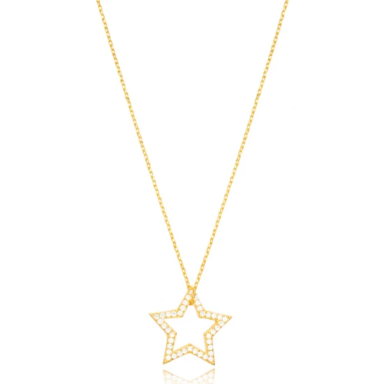 Sophisticated Star CZ 925 Sterling Silver Pendant