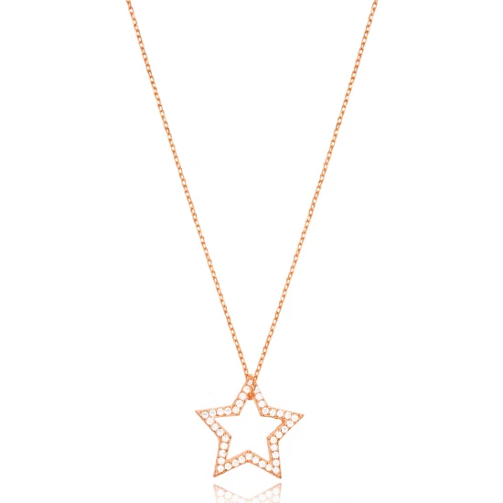 Sophisticated Star CZ 925 Sterling Silver Pendant