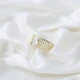 Little Finger Adjustable Oval Shape CZ 925 Silver Ring
