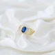 Little Finger Adjustable Oval Sapphire 925 Silver Ring Little Finger Adjustable Oval Sapphire 925 Silver Ring