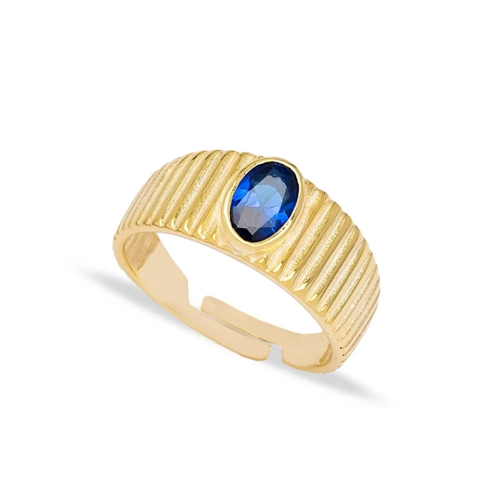 Little Finger Adjustable Oval Sapphire 925 Silver Ring Little Finger Adjustable Oval Sapphire 925 Silver Ring