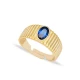 Little Finger Adjustable Oval Sapphire 925 Silver Ring Little Finger Adjustable Oval Sapphire 925 Silver Ring