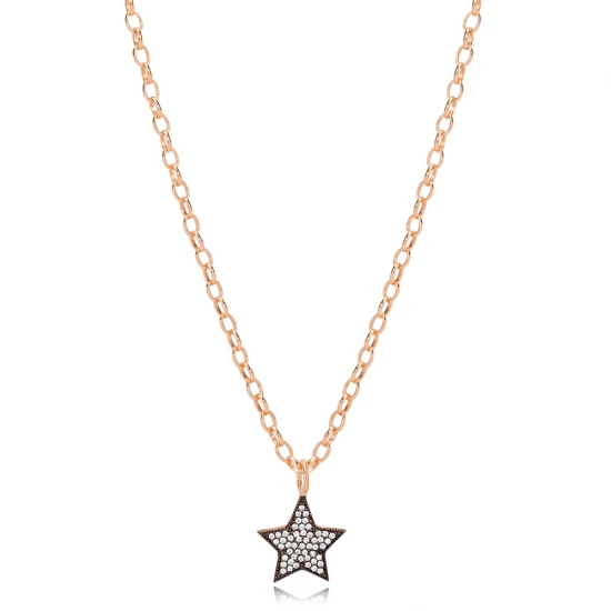 Turkish Star Chain 925 Sterling Silver Necklace Turkish Star Chain 925 Sterling Silver Necklace