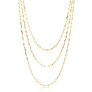 Link Chain Layered 925 Sterling Silver Necklace