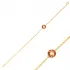 Orange Quartz Design Charm Thin Bracelet Turkish Wholesale Handmade 925 Sterling Silver Jewelry