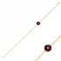 Dark Garnet Thin 925 Sterling Silver Bracelet