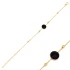 Glitter Onyx Thin 925 Sterling Silver Bracelet