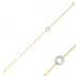 Clear Round Bezel Chain CZ 925 Sterling Silver Bracelet