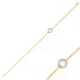 Clear Round Bezel Chain CZ 925 Sterling Silver Bracelet Clear Round Bezel Chain CZ 925 Sterling Silver Bracelet