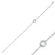 Clear Round Bezel Chain CZ 925 Sterling Silver Bracelet Clear Round Bezel Chain CZ 925 Sterling Silver Bracelet