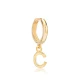 Letter A 12mm 925 Sterling Silver Single Hoop Earring Letter A 12mm 925 Sterling Silver Single Hoop Earring