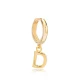 Letter A 12mm 925 Sterling Silver Single Hoop Earring Letter A 12mm 925 Sterling Silver Single Hoop Earring