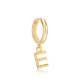 Letter A 12mm 925 Sterling Silver Single Hoop Earring Letter A 12mm 925 Sterling Silver Single Hoop Earring