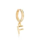 Letter A 12mm 925 Sterling Silver Single Hoop Earring Letter A 12mm 925 Sterling Silver Single Hoop Earring