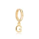 Letter A 12mm 925 Sterling Silver Single Hoop Earring Letter A 12mm 925 Sterling Silver Single Hoop Earring