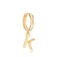 Letter A 12mm 925 Sterling Silver Single Hoop Earring Letter A 12mm 925 Sterling Silver Single Hoop Earring