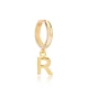 Letter A 12mm 925 Sterling Silver Single Hoop Earring Letter A 12mm 925 Sterling Silver Single Hoop Earring
