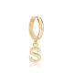 Letter A 12mm 925 Sterling Silver Single Hoop Earring Letter A 12mm 925 Sterling Silver Single Hoop Earring