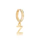 Letter A 12mm 925 Sterling Silver Single Hoop Earring Letter A 12mm 925 Sterling Silver Single Hoop Earring