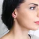 Letter B 12mm 925 Sterling Silver Single Hoop Earring