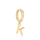 Letter B 12mm 925 Sterling Silver Single Hoop Earring
