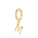 Letter B 12mm 925 Sterling Silver Single Hoop Earring