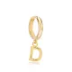 Letter C 12mm 925 Sterling Silver Single Hoop Earring