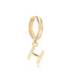 Letter C 12mm 925 Sterling Silver Single Hoop Earring