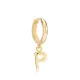 Letter C 12mm 925 Sterling Silver Single Hoop Earring