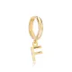 Letter F 12mm 925 Sterling Silver Single Hoop Earring Letter F 12mm 925 Sterling Silver Single Hoop Earring