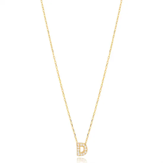 Initial Alphabet Letter C CZ . Sterling Silver Pendant Initial Alphabet Letter C CZ . Sterling Silver Pendant