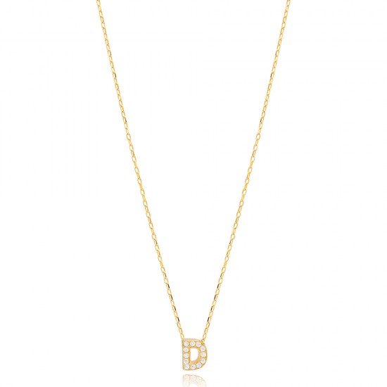 Initial Alphabet letter M Charm Zircon Stone Pendant. Wholesale 925 Sterling Silver Jewelry