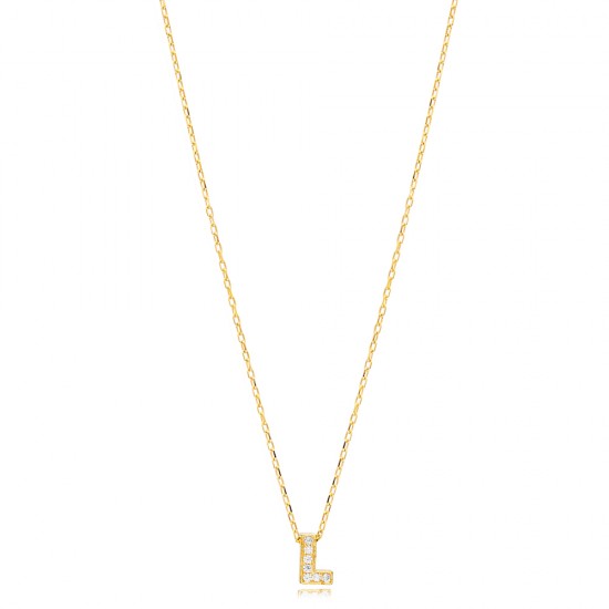 Initial Alphabet letter M Charm Zircon Stone Pendant. Wholesale 925 Sterling Silver Jewelry