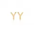 Minimalistic Initial Alphabet letter Y Stud Earring Wholesale 925 Sterling Silver Jewelry