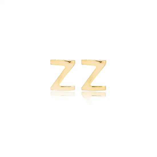Minimalistic Initial Alphabet letter Y Stud Earring Wholesale 925 Sterling Silver Jewelry