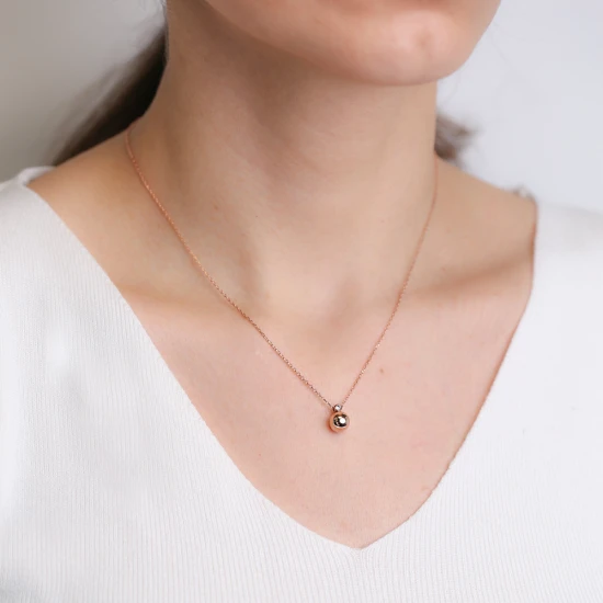 Shiny Ball CZ 925 Sterling Silver Necklace