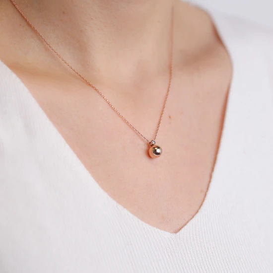 Shiny Ball CZ 925 Sterling Silver Necklace