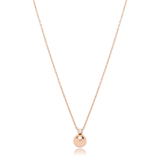 Shiny Ball CZ 925 Sterling Silver Necklace