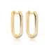 Silver Elegant Oval Hoop Earrings Wholesale Turkish Handmade 925 Sterling Silver Jewelry