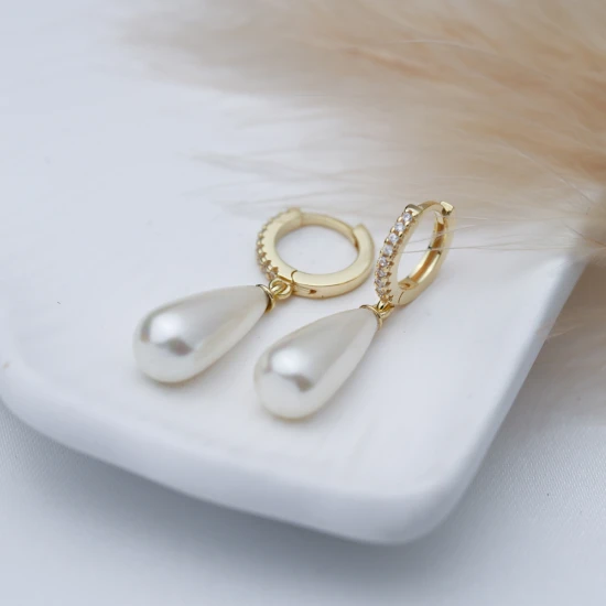 Pearl Dangle 925 Sterling Silver Earrings