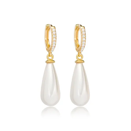 Pearl Dangle 925 Sterling Silver Earrings